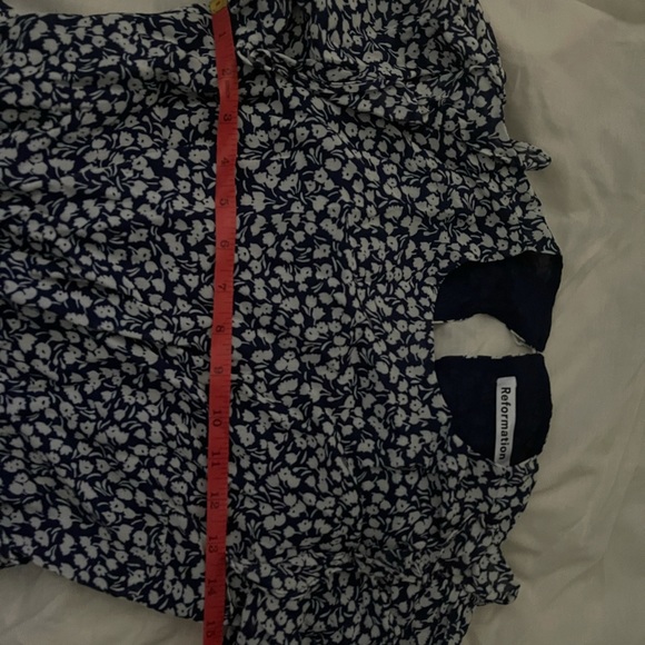 Reformation Quest Soho Blue Floral Dress Size 2 - Picture 16 of 16